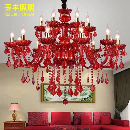 Large chandelier in villa living room