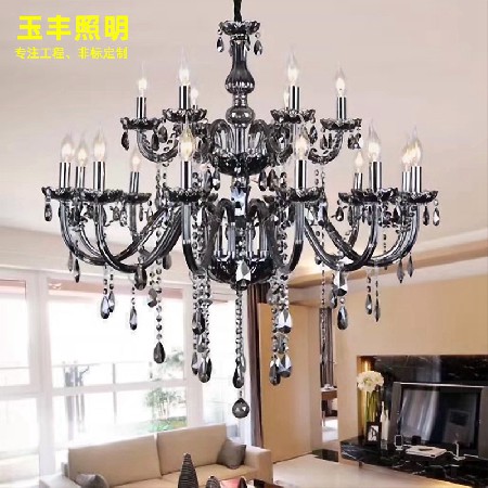 Large chandelier in villa living room