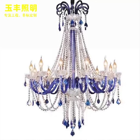 Large chandelier in villa living room