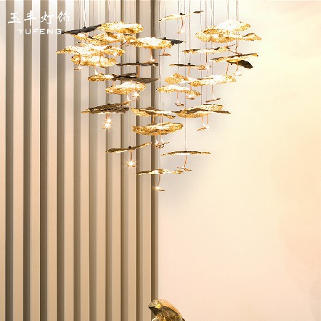 Lotus leaf Chandelier