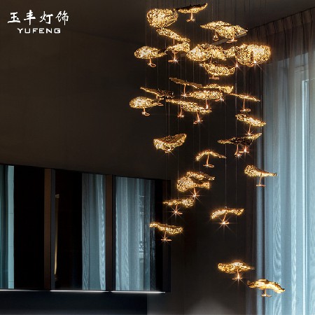 Lotus leaf Chandelier